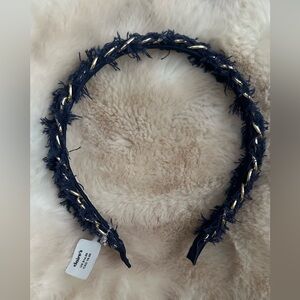 NWT Claire’s denim Chain Headband
